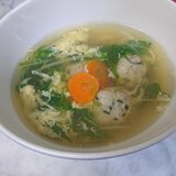 残った餃子の餡で作る中華スープ